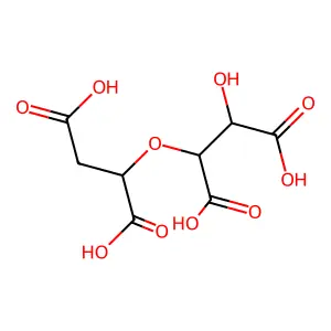 2-(1,2-二羧乙氧基)-3-羟基丁二酸 structure
