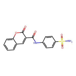 2-oxo-N-(4-sulfamoylphenyl)-2H-chromene-3-carboxamide structure