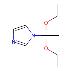 Acetylimidazole diethyl acetal structure