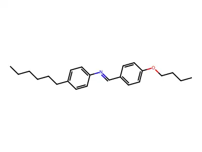 p-Butoxybenzylidene p-hexylaniline structure