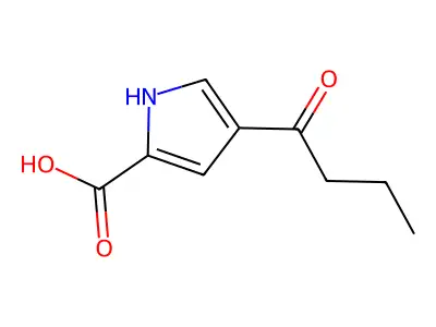 4-butyryl-1H-pyrrole-2-carboxylic acid structure