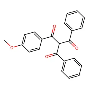 Propane-1,3-dione, 1,3-diphenyl-2-(4-methoxybenzoyl)- structure