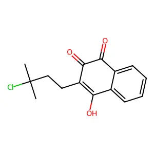 Q 26 2-(3-Chloro-3-methylbutyl)-3-hydroxy-1,4-naphthoquinone structure