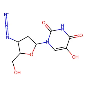 3'-Azido-2',3'-dideoxy-5-hydroxyuridine structure
