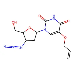 Uridine, 3'-azido-2',3'-dideoxy-5-(2-propenyloxy)- structure