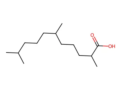 2,6,10-Trimethylundecanoic acid structure