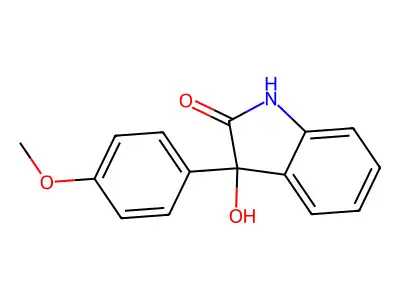 3-hydroxy-3-(4-methoxyphenyl)-1,3-dihydro-2H-indol-2-one structure