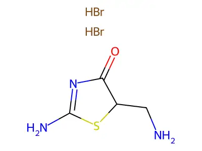 4(5H)-Thiazolone, 2-amino-5-(aminomethyl)-, dihydrobromide structure