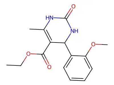 ethyl 4-(2-methoxyphenyl)-6-methyl-2-oxo-1,2,3,4-tetrahydropyrimidine-5-carboxylate structure
