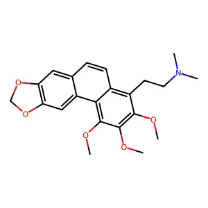 N,N-dimethyl-2-(1,2,3-trimethoxynaphtho[2,1-f][1,3]benzodioxol-4-yl)ethanamine structure