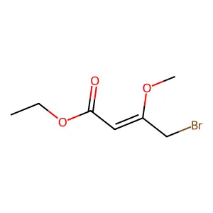 Ethyl 4-bromo-3-methoxybut-2-enoate structure