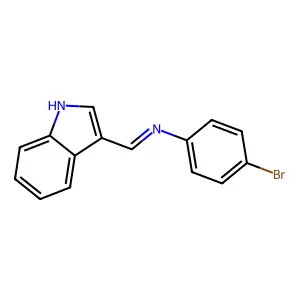 Benzenamine, 4-bromo-N-(1H-indol-3-ylmethylene)- structure