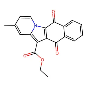 Ethyl 2-methyl-6,11-dioxonaphtho[2,3-b]indolizine-12-carboxylate structure