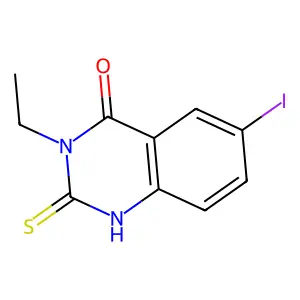 3-ethyl-6-iodo-2-thioxo-2,3-dihydroquinazolin-4(1H)-one structure