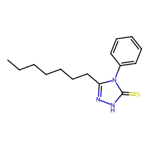3H-1,2,4-Triazole-3-thione, 5-heptyl-2,4-dihydro-4-phenyl- structure