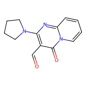 4H-Pyrido[1,2-a]pyrimidine-3-carboxaldehyde, 4-oxo-2-(1-pyrrolidinyl)- structure