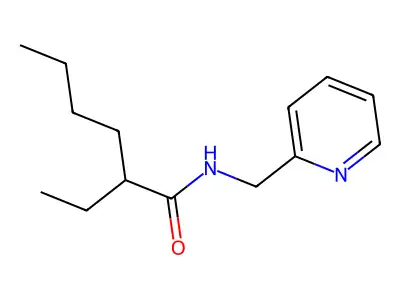 2-ethyl-N-(2-pyridinylmethyl)hexanamide structure
