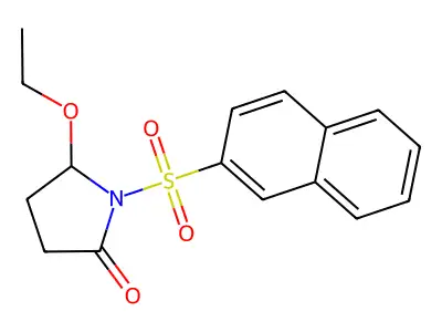 2-Pyrrolidinone, 5-ethoxy-1-(2-naphthalenylsulfonyl)- structure