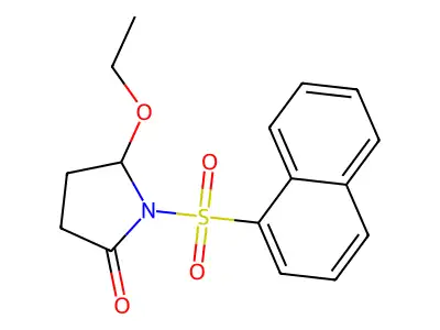 2-Pyrrolidinone, 5-ethoxy-1-(1-naphthalenylsulfonyl)- structure