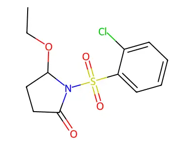 1-(2-Chlorobenzene-1-sulfonyl)-5-ethoxypyrrolidin-2-one structure