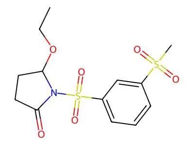 2-Pyrrolidinone, 5-ethoxy-1-((3-(methylsulfonyl)phenyl)sulfonyl)- structure
