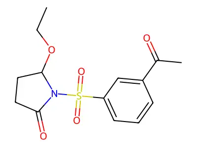 2-Pyrrolidinone, 1-((3-acetylphenyl)sulfonyl)-5-ethoxy- structure