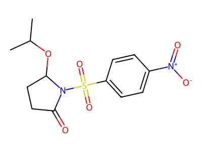 2-Pyrrolidinone, 1-(2-methylethoxy)-1-((4-nitrophenyl)sulfonyl)- structure