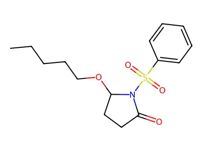 1-(Benzenesulfonyl)-5-(pentyloxy)pyrrolidin-2-one structure