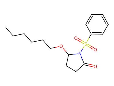 1-(Benzenesulfonyl)-5-(hexyloxy)pyrrolidin-2-one structure