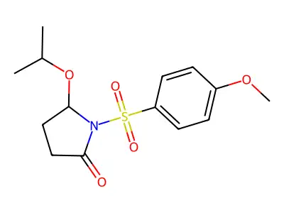 2-Pyrrolidinone, 1-((4-methoxyphenyl)sulfonyl)-5-(1-methylethoxy)- structure