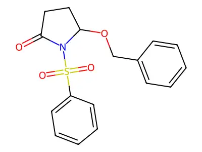 2-Pyrrolidinone, 5-(phenylmethoxy)-1-(phenylsulfonyl)- structure