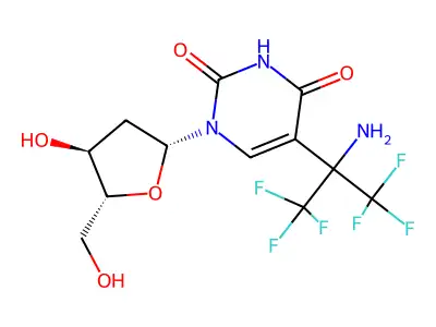 5-(2-Aminohexafluoroprop-2-yl)-2'-deoxyuridine structure