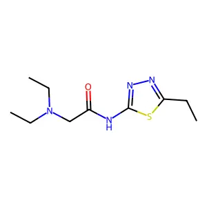 Acetamide, 2-(diethylamino)-N-(5-ethyl-1,3,4-thiadiazol-2-yl)- structure