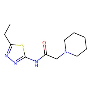 1-Piperidineacetamide, N-(5-ethyl-1,3,4-thiadiazol-2-yl)- structure