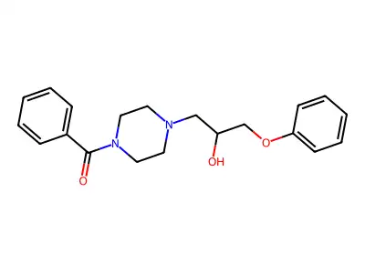 [4-(2-Hydroxy-3-phenoxypropyl)-1-piperazinyl]phenylmethanone structure