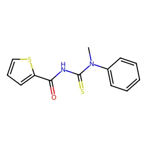 N-[methyl(phenyl)carbamothioyl]thiophene-2-carboxamide structure