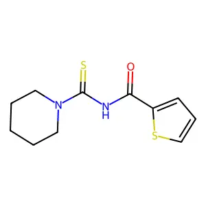 N-(piperidine-1-carbothioyl)thiophene-2-carboxamide structure