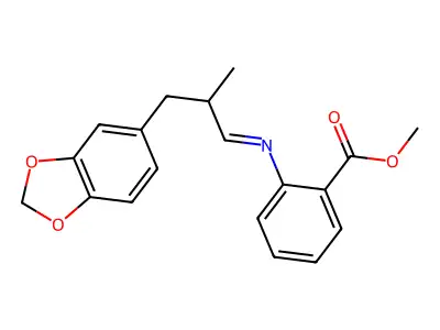 2-((3-(1,3-Benzodioxol-5-yl)-2-methylpropylidene)amino)benzoic acid methyl ester structure