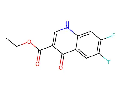 Ethyl 6,7-difluoro-4-oxo-1,4-dihydroquinoline-3-carboxylate structure