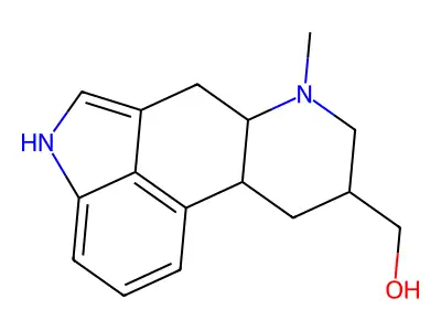 alpha-dihydrolysergol [M+H]+ structure