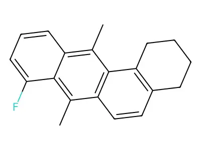 Benz(a)anthracene, 1,2,3,4-tetrahydro-7,12-dimethyl-8-fluoro- structure