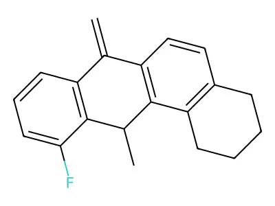 1,2,3,4,7,12-Hexahydro-11-fluoro-12-methyl-7-methylenebenz(a)anthracene structure