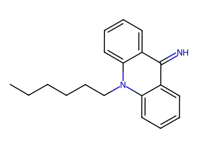 9(10H)-Acridinimine, 10-hexyl- structure