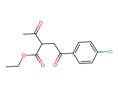 Ethyl 2-acetyl-4-(4-chlorophenyl)-4-oxobutanoate structure