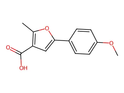 5-(4-Methoxyphenyl)-2-methylfuran-3-carboxylic acid structure