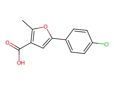 5-(4-Chlorophenyl)-2-methylfuran-3-carboxylic acid structure