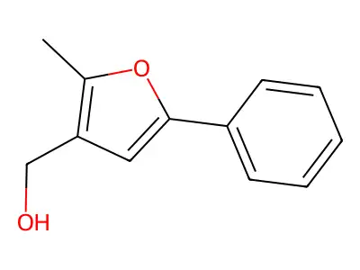 (2-Methyl-5-phenylfuran-3-yl)methanol structure