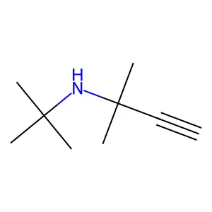 N-叔丁基-1,1-二甲基炔丙胺 structure