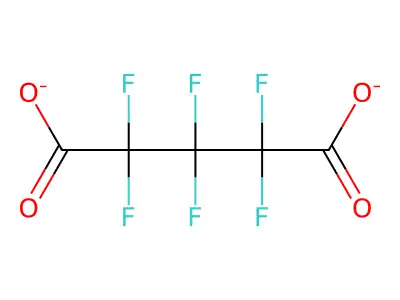 Perfluoropentanedioate structure