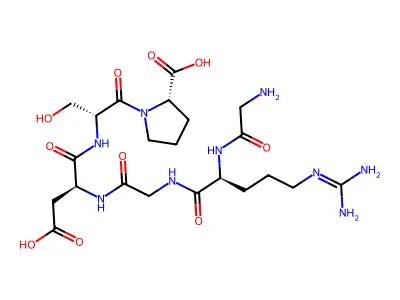 Glycyl-arginyl-glycyl-aspartyl-seryl-proline structure
